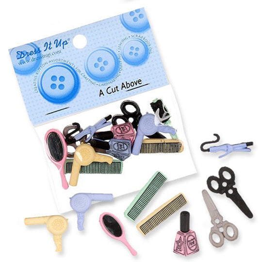 Dress It Up Kuaför Seti Dekoratif Düğme - 1287